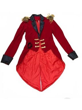 Red Tailcoat Jacket with Gold Epaulets